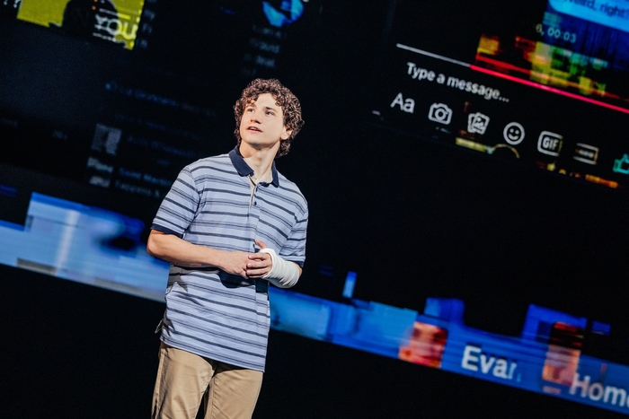 Michael Fabisch as 'Evan Hansen' in the 2024-2025 National Tour of DEAR EVAN HANSEN Photo