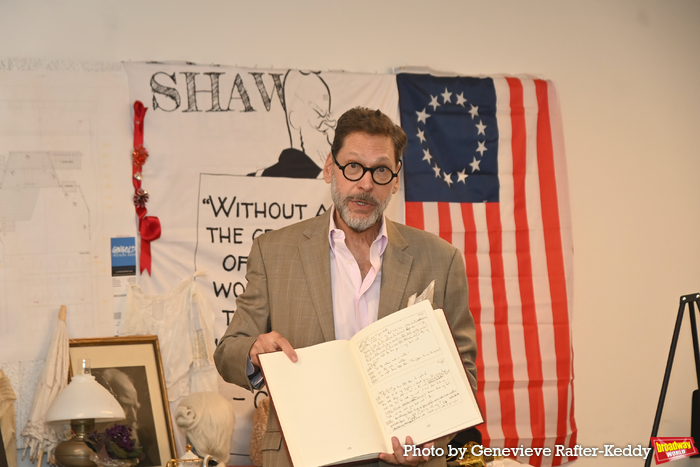 David Staller with George Bernard Shaw's notes on this play Photo