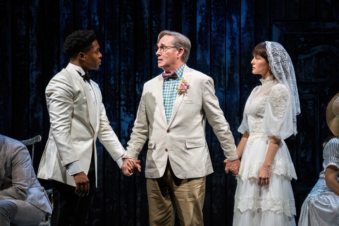 Ephraim Sykes, Richard Thomas, and Zoey Deutch Photo