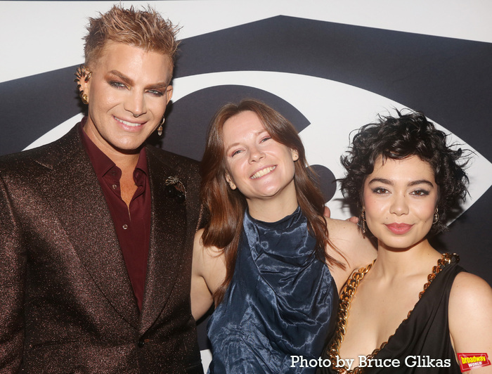 Adam Lambert, Director Rebecca Frecknall and Auliʻi Cravalho Photo