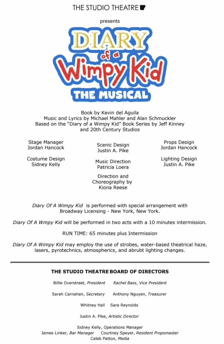 Review: DIARY OF A WIMPY KID THE MUSICAL at The Studio Theatre  Image