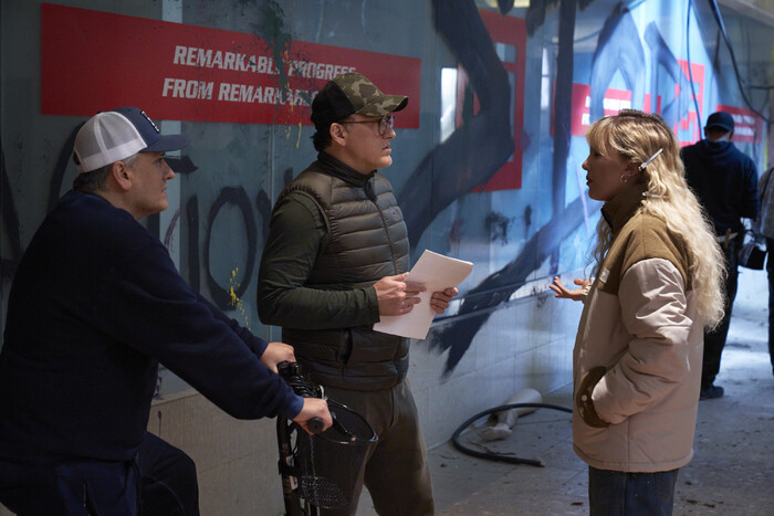 Joe Russo (Director), Anthony Russo (Director) and Millie Bobby Brown Photo