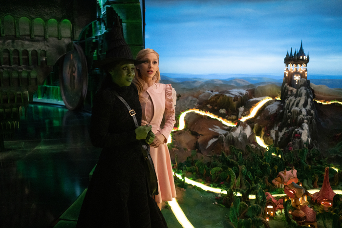 Cynthia Erivo is Elphaba and Ariana Grande is Glinda Photo