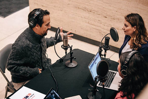 Lin-Manuel Miranda, Amy Andrews, and Hayley Goldenberg (Photo: Heather Gershonowitz) Photo