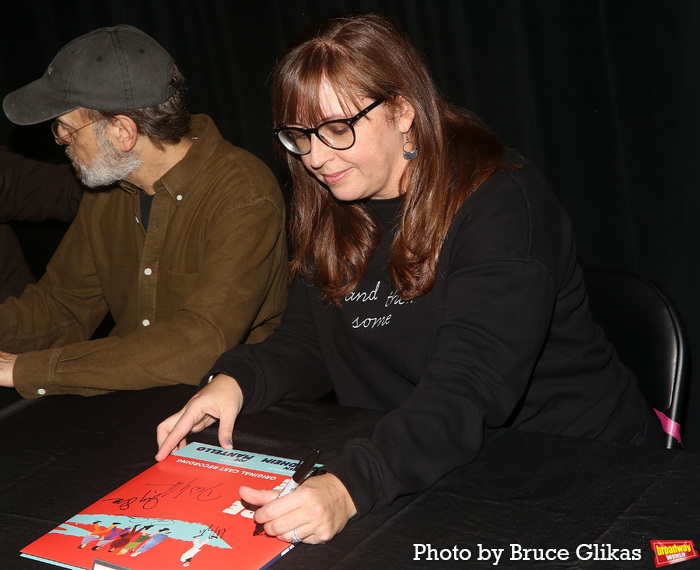 Photos: HERE WE ARE Cast Signs Copies of the Cast Recording at the Museum of Broadway  Image