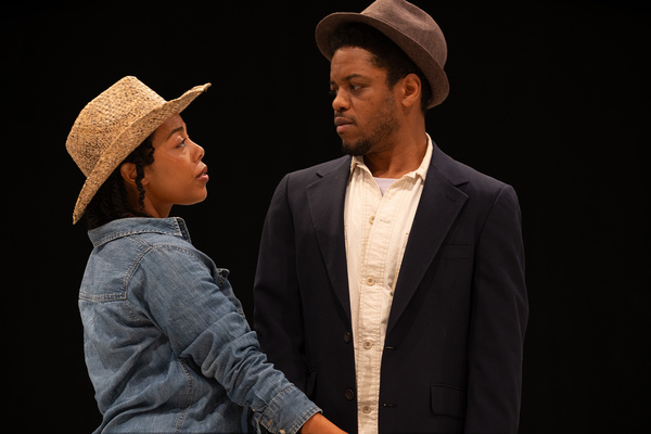 Brittany Bradford and ensemble member Jon Michael Hill. Photo by Joel Moorman. Photo