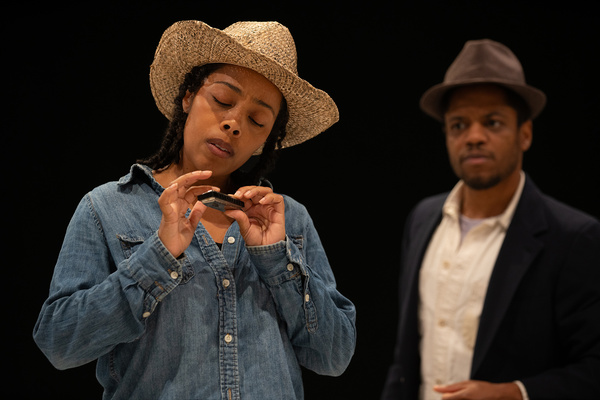 Brittany Bradford and ensemble member Jon Michael Hill. Photo by Joel Moorman. Photo