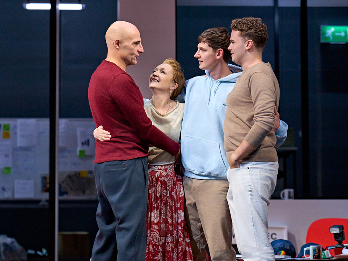 Lesley Manville, Mark Strong, Jordan Scowen, James Wilbraham Photo