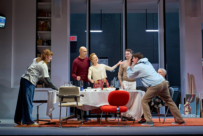 Phia Saban, Lesley Manville, Mark Strong, Jordan Scowen, James Wilbraham Photo