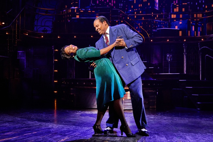 Darlesia Cearcy as Lucille Wilson and James Monroe Iglehart as Louis Armstrong in A W Photo