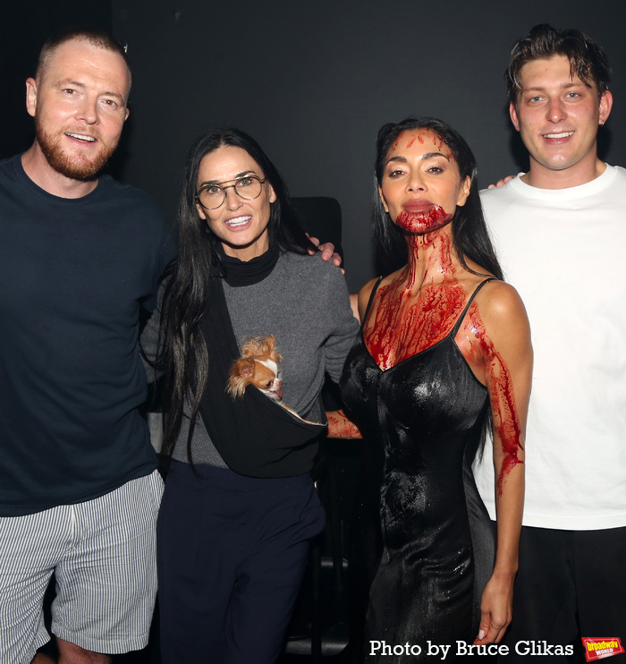 David Thaxton, Demi Moore, Pilaf the dog, Nicole Scherzinger and Tom Francis Photo