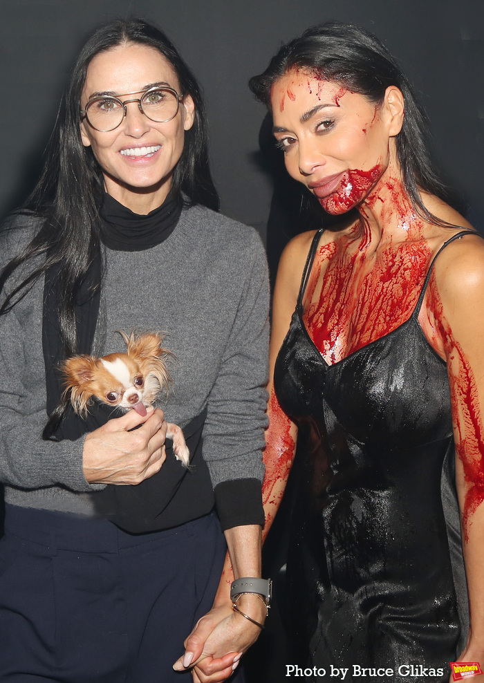 Demi Moore, Pilaf the dog and Nicole Scherzinger  Photo