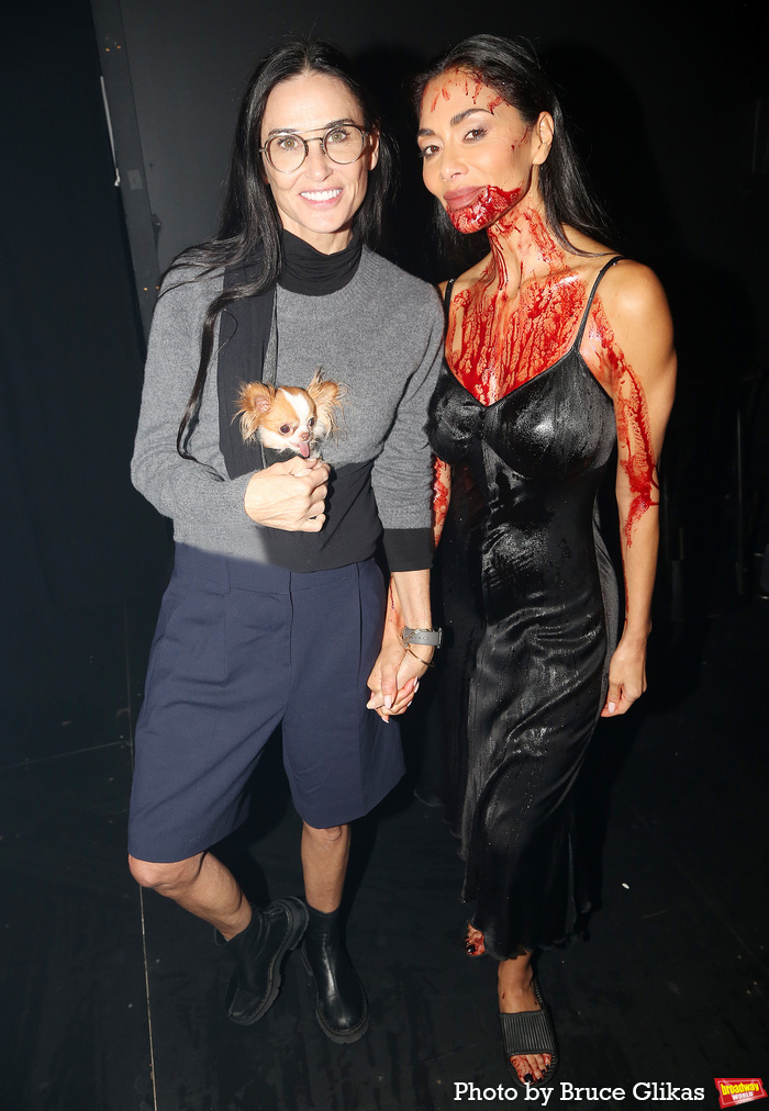 Demi Moore, Pilaf the dog and Nicole Scherzinger  Photo