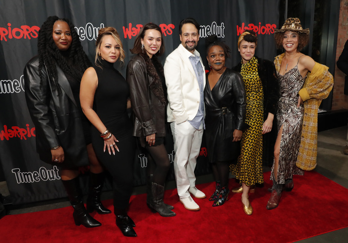 Aneesa Folds, Jasmine Cephas Jones, Julia Harriman, Lin-Manuel Miranda, Kenita Miller, Amber Gray, and Sasha Hutchings at 