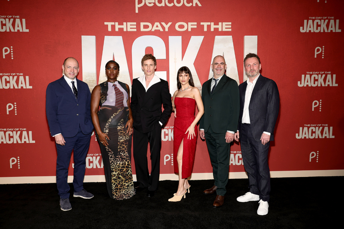 Gareth Neame, Lashana Lynch, Eddie Redmayne, Ursula Corbero, Nigel Marchant, Brian Ki Photo