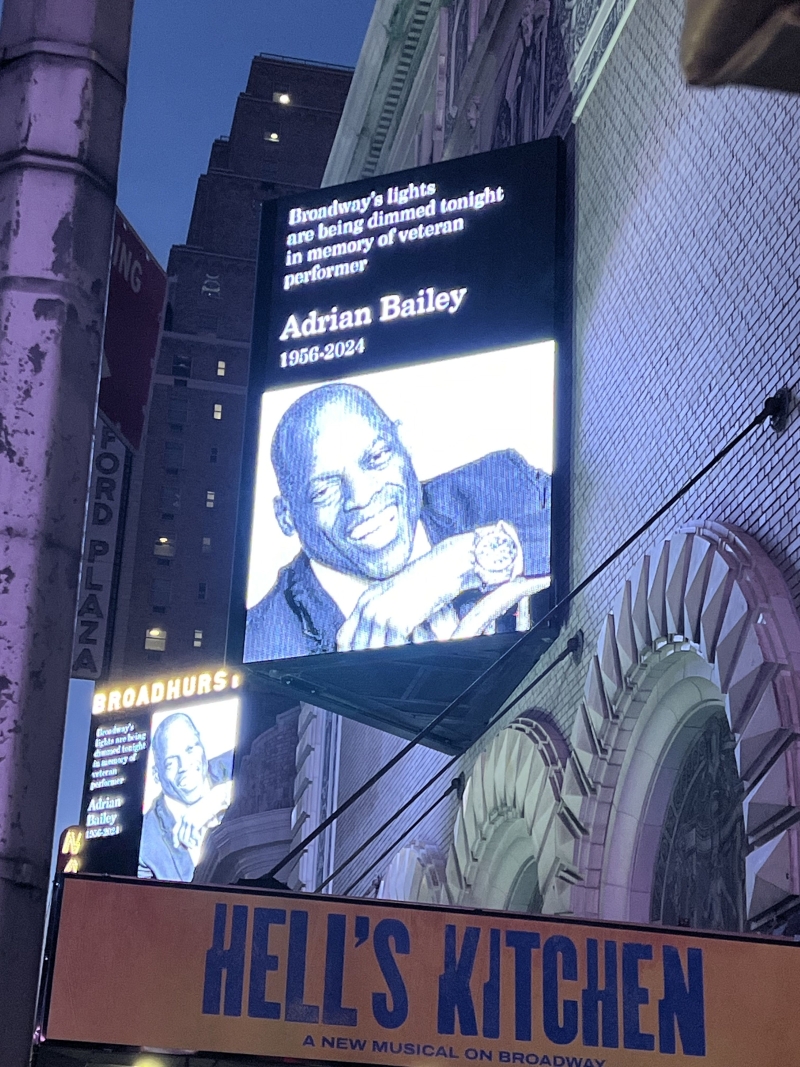 Photos: Broadway and Off-Broadway Dim Their Lights In Memory of Adrian Bailey  Image