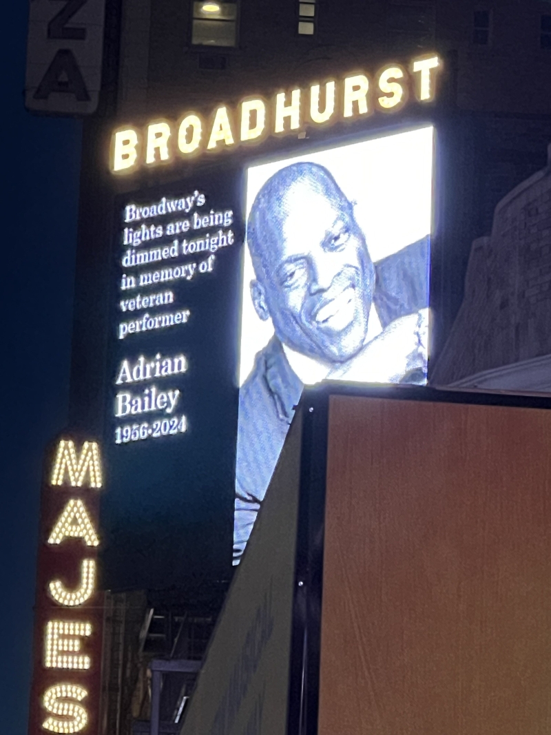 Photos: Broadway and Off-Broadway Dim Their Lights In Memory of Adrian Bailey  Image