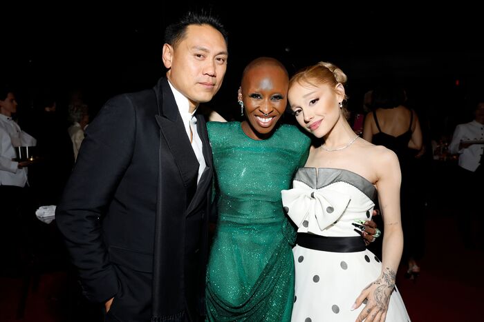 Jon M. Chu, Cynthia Erivo, and Ariana Grande Photo