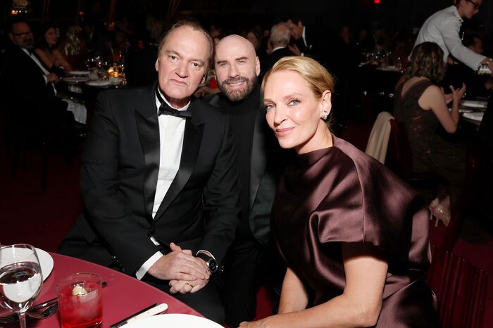 Quentin Tarantino, John Travolta, and Uma Thurman  Photo