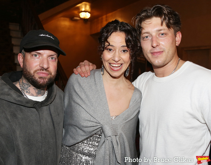 Director Jamie Lloyd, Mandy Gonzalez and Tom Francis Photo