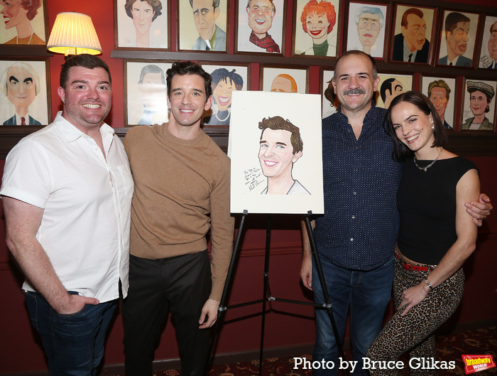 Michael Urie, Jimmy Smagula with cast from ''SPAMALOT'' Photo