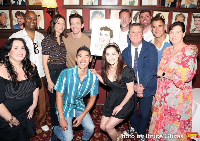 Michael Urie, Sutton Foster, Daniel Breaker, Brooks Ashmanskas and the cast of ''Once Photo