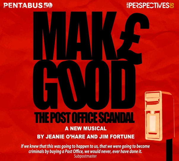 Guest Blog: Book Writer Jeanie O’Hare and Pentabus Artistic Director Elle While on MAKE GOOD: THE POST OFFICE SCANDAL  Image