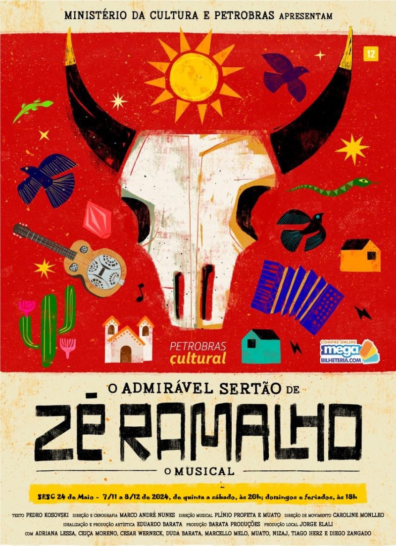 O ADMIRÁVEL SERTÃO DE ZÉ RAMALHO (Zé Ramalho's the Brave Backlands) Opens at Sesc 24 de Maio After a Successful Tour of Brazil  Image