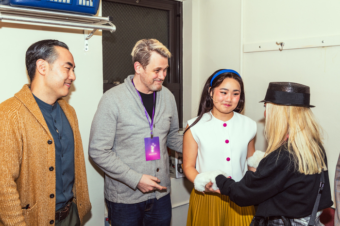 Michael Arden, Darren Criss, Helen J Shen, Kristin Chenoweth
 Photo