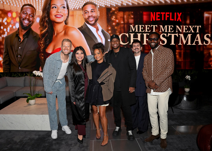 Christina Milian (3rd from L), Kofi Siriboe (R), and (L-R) Scott Hoying, Kirstin Mald Photo