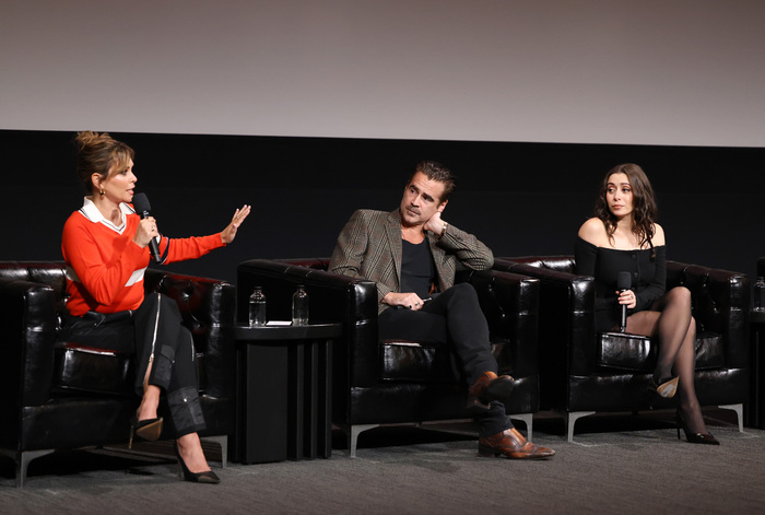 Lauren LeFranc, Colin Farrell and Cristin Milioti  Photo