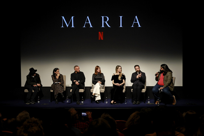 Ed Lachman, Massimo Cantini Parrini, Pamela Goldammer, Angelina Jolie, Pablo Larraín Photo