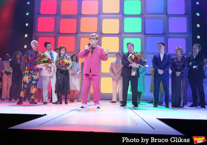 Jake Shears, Christian Borle, Katie Brayben, Elton John, Michael Cerveris, James Grah Photo