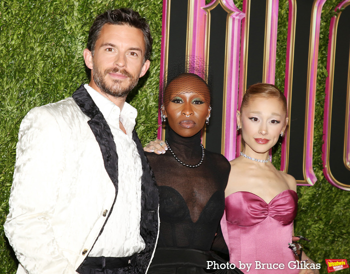 Jonathan Bailey, Cynthia Erivo and Ariana Grande Photo