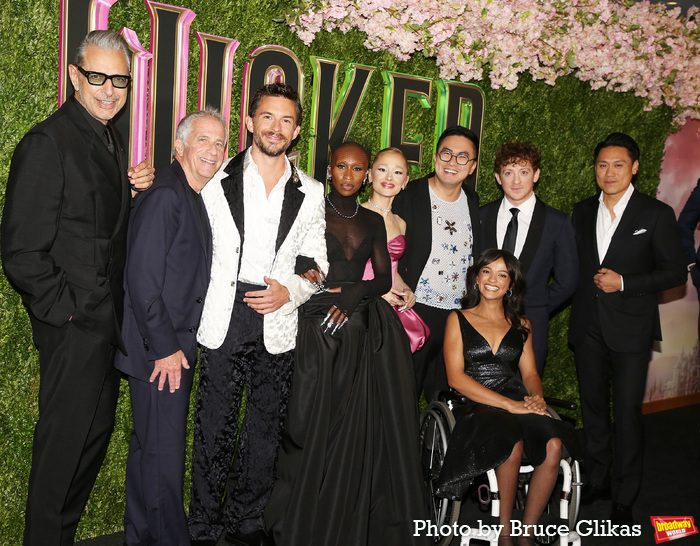 Jeff Goldblum, Marc Platt, Jonathan Bailey, Cynthia Erivo, Ariana Grande, Bowen Yang, Photo