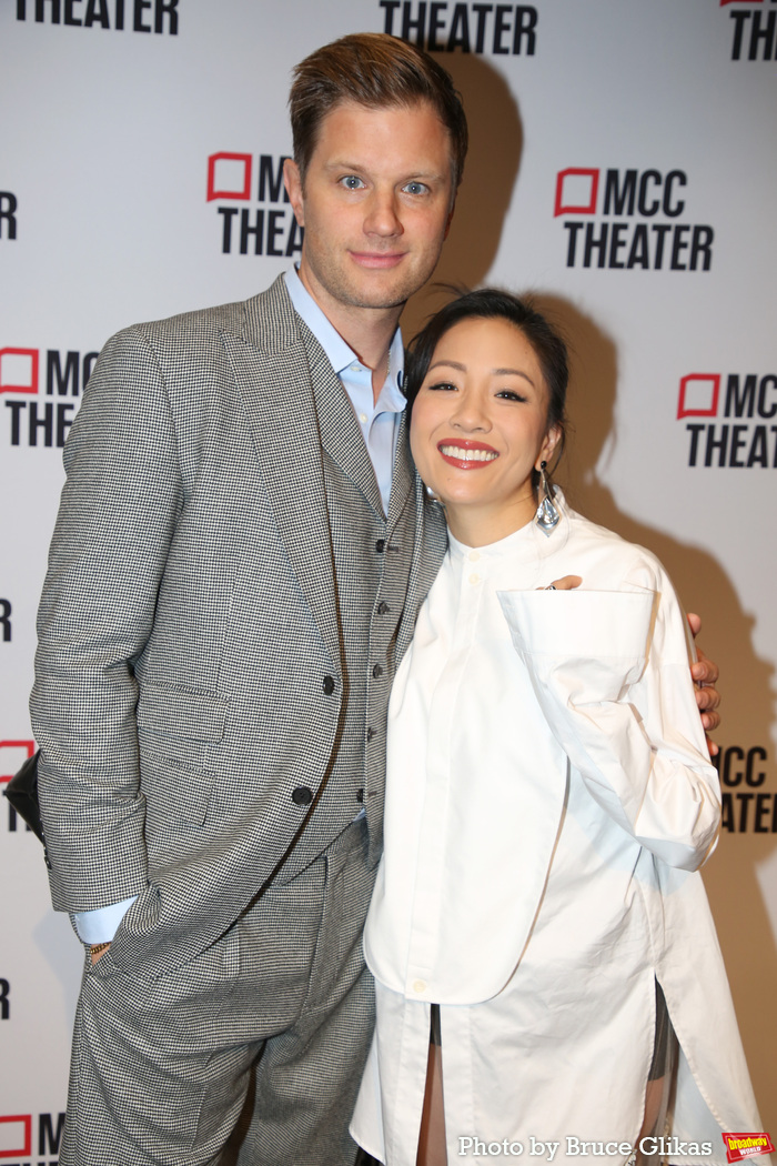 NEW YORK, NEW YORK - NOVEMBER 18: Michael Oberholtzer and Constance Wu pose at the op Photo