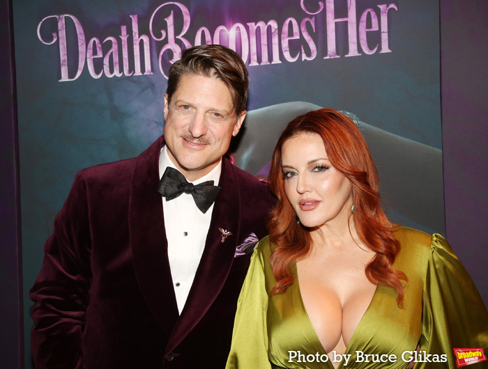 Photos: Cast & Creative Team of DEATH BECOMES HER Walk the Opening Night Purple Carpet  Image