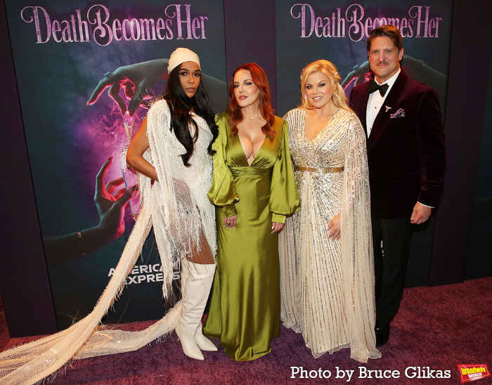 Photos: Cast & Creative Team of DEATH BECOMES HER Walk the Opening Night Purple Carpet  Image