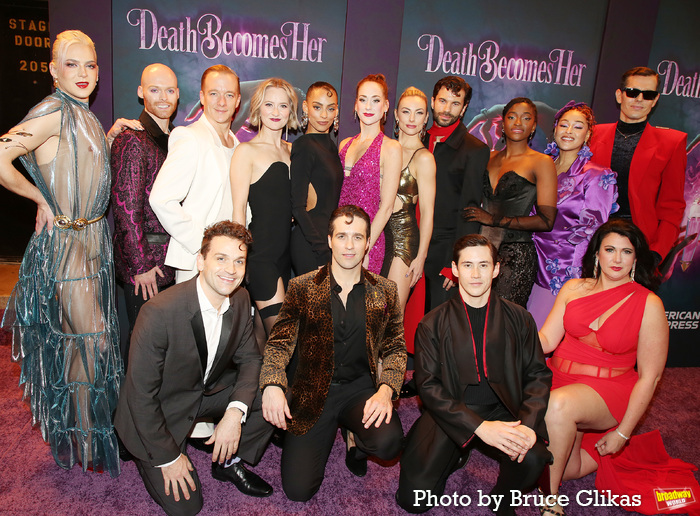 Photos: Cast & Creative Team of DEATH BECOMES HER Walk the Opening Night Purple Carpet  Image