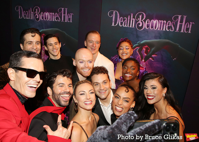 Photos: Cast & Creative Team of DEATH BECOMES HER Walk the Opening Night Purple Carpet  Image