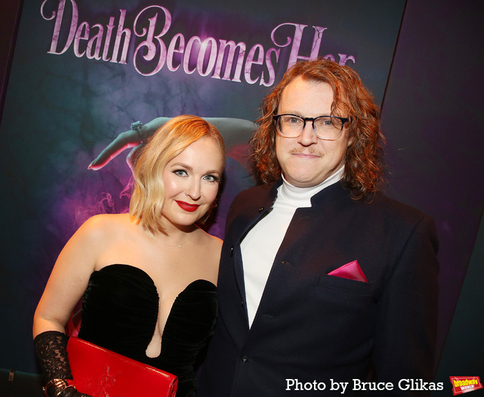 Photos: Cast & Creative Team of DEATH BECOMES HER Walk the Opening Night Purple Carpet  Image