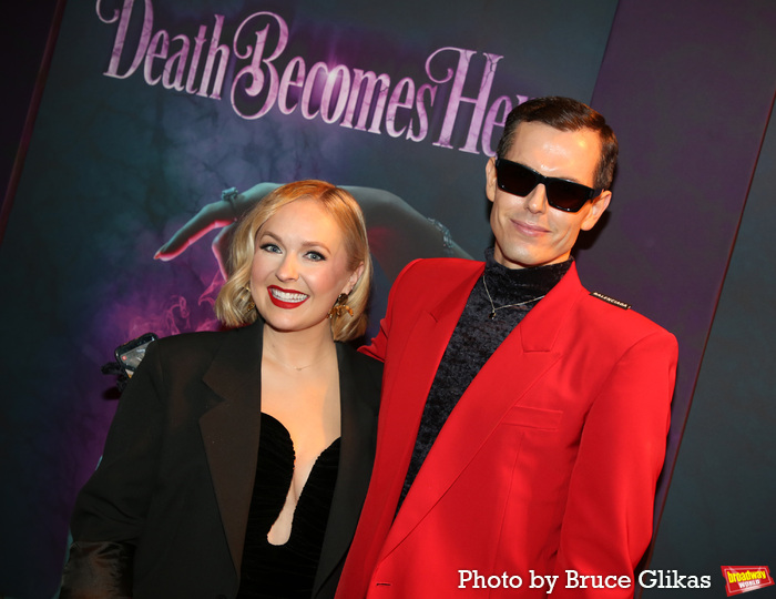 Photos: Cast & Creative Team of DEATH BECOMES HER Walk the Opening Night Purple Carpet  Image