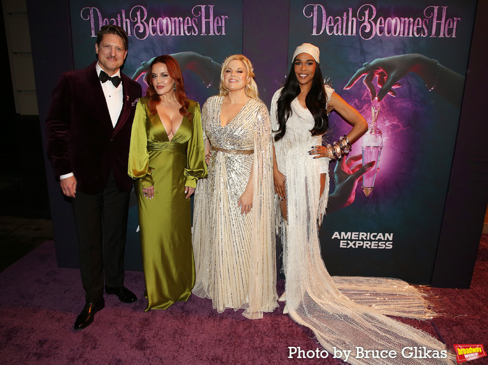 Photos: Cast & Creative Team of DEATH BECOMES HER Walk the Opening Night Purple Carpet  Image