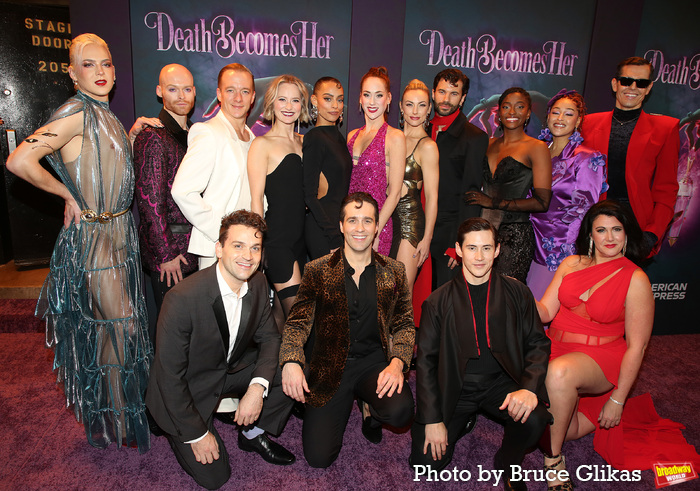 Photos: Cast & Creative Team of DEATH BECOMES HER Walk the Opening Night Purple Carpet  Image