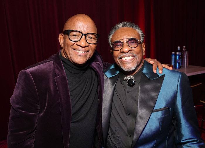 HOLLYWOOD, CALIFORNIA - DECEMBER 09: (L-R) Lebo M. and Keith David attend the world p Photo