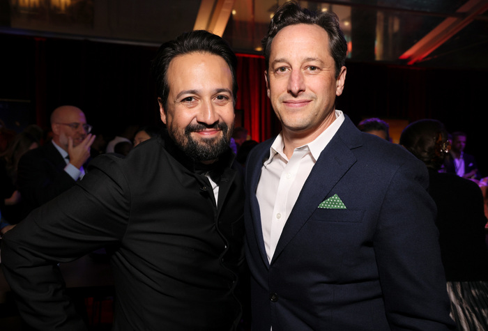 HOLLYWOOD, CALIFORNIA - DECEMBER 09: (L-R) Lin-Manuel Miranda and David Greenbaum, Pr Photo