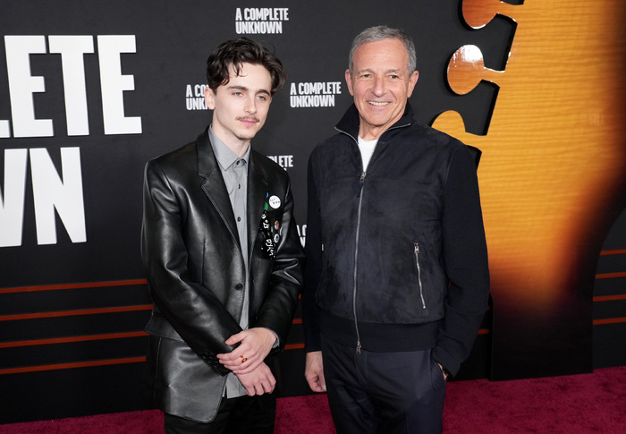 Timothée Chalamet and Bob Iger, The Walt Disney Company CEO Photo