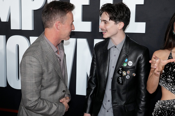 Edward Norton and Timothée Chalamet Photo