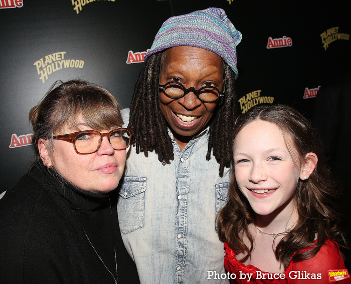 Director Jenn Thompson, Whoopi Goldberg and Hazel Vogel Photo