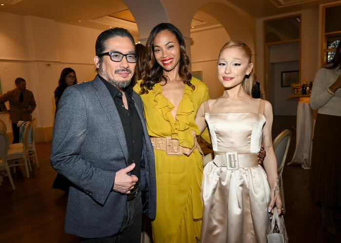 Hiroyuki Sanada, Zoe Saldana, Ariana Grande Photo